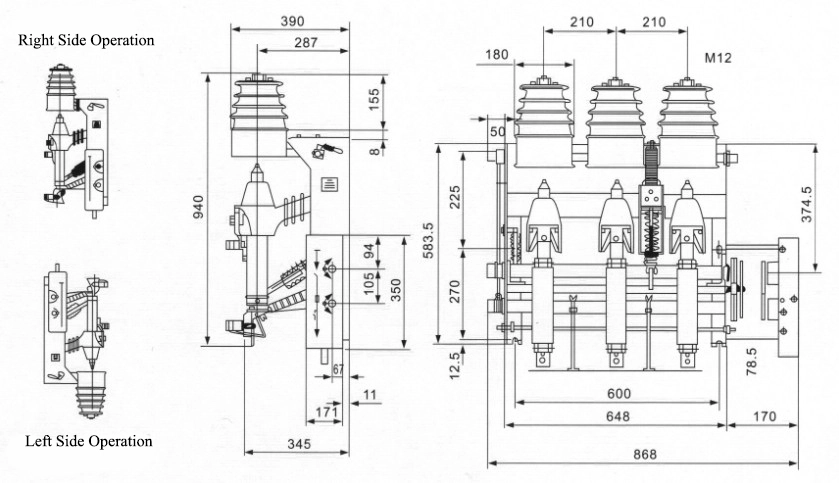 Mv Vacuum Fuse Load Break Switch 11kv